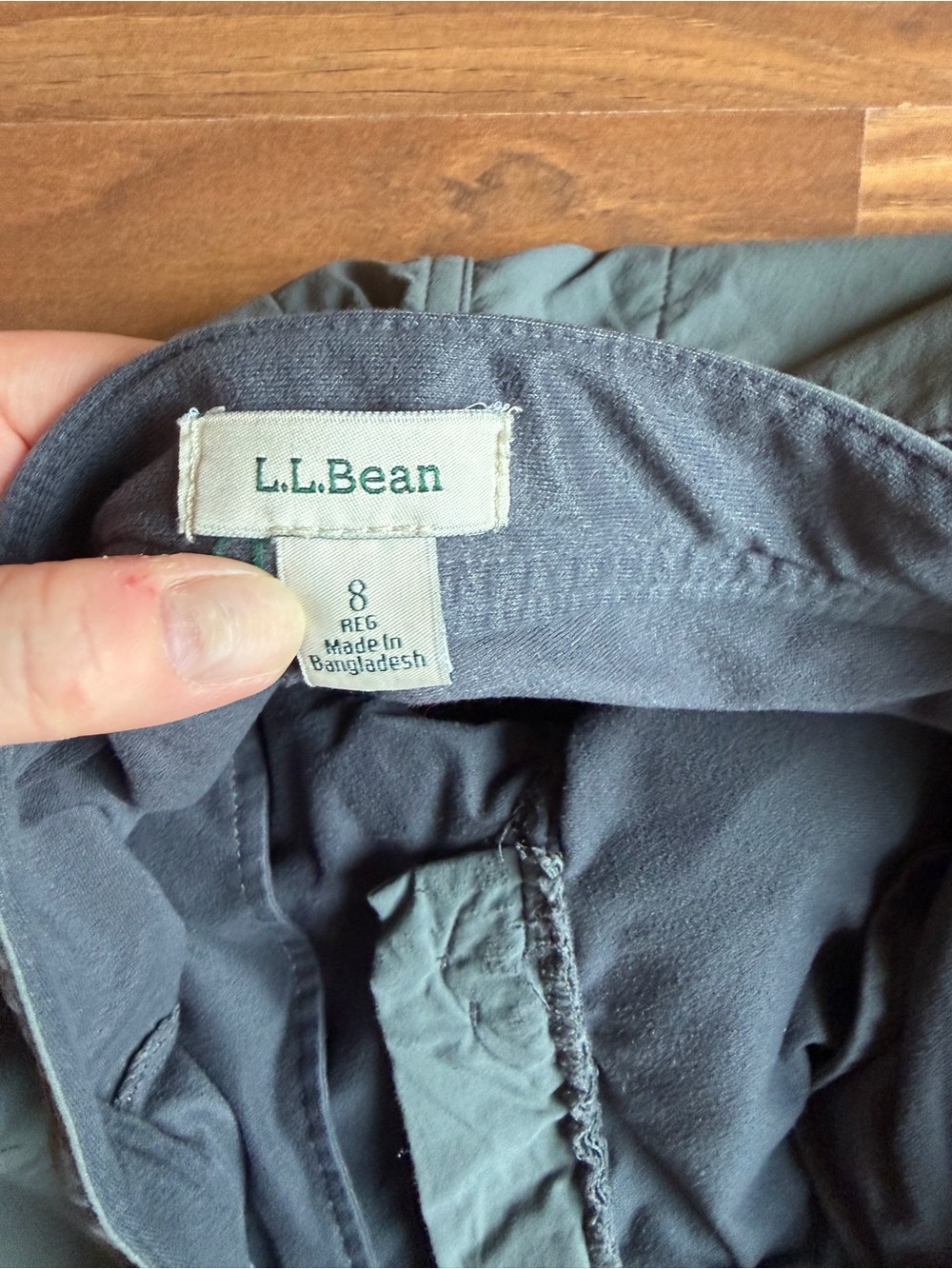 L.L.Bean Fleece Lined Pants Women’s Size 8 Gray Adjustable Waist Outdoor Hiking - Picture 4 of 7